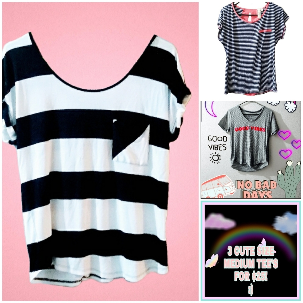 3 CUTE SIZE MEDIUM T-SHIRTS FOR $15